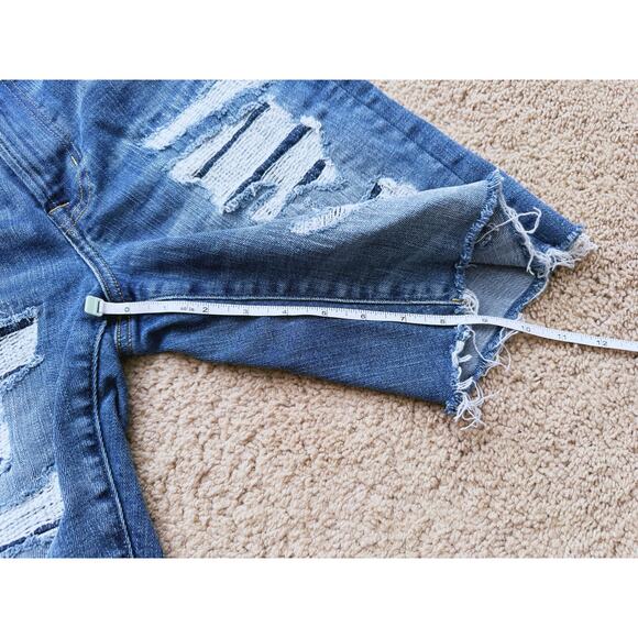 American Eagle Men’s Distressed Denim Shorts Jorts Size 30 Y2K Vintage Retro 90s - Picture 7 of 7